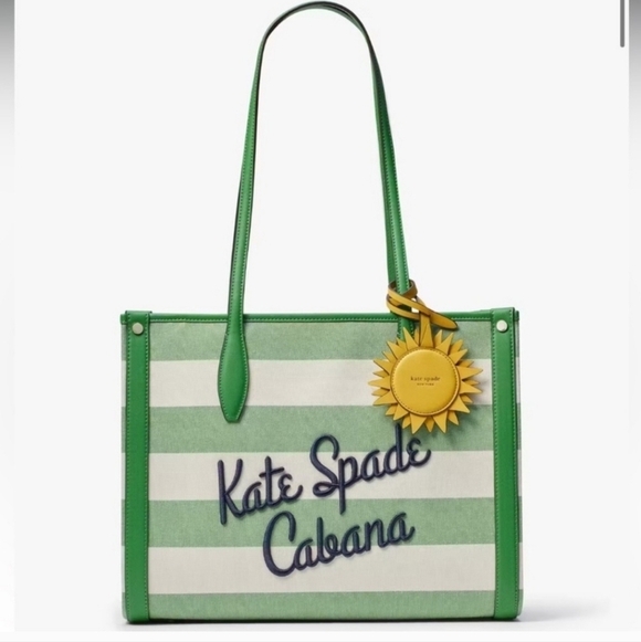 kate spade Handbags - 💚🔹️ KATE SPADE🔹️ Market Cabana Canvas Medium Tote ✨️💚